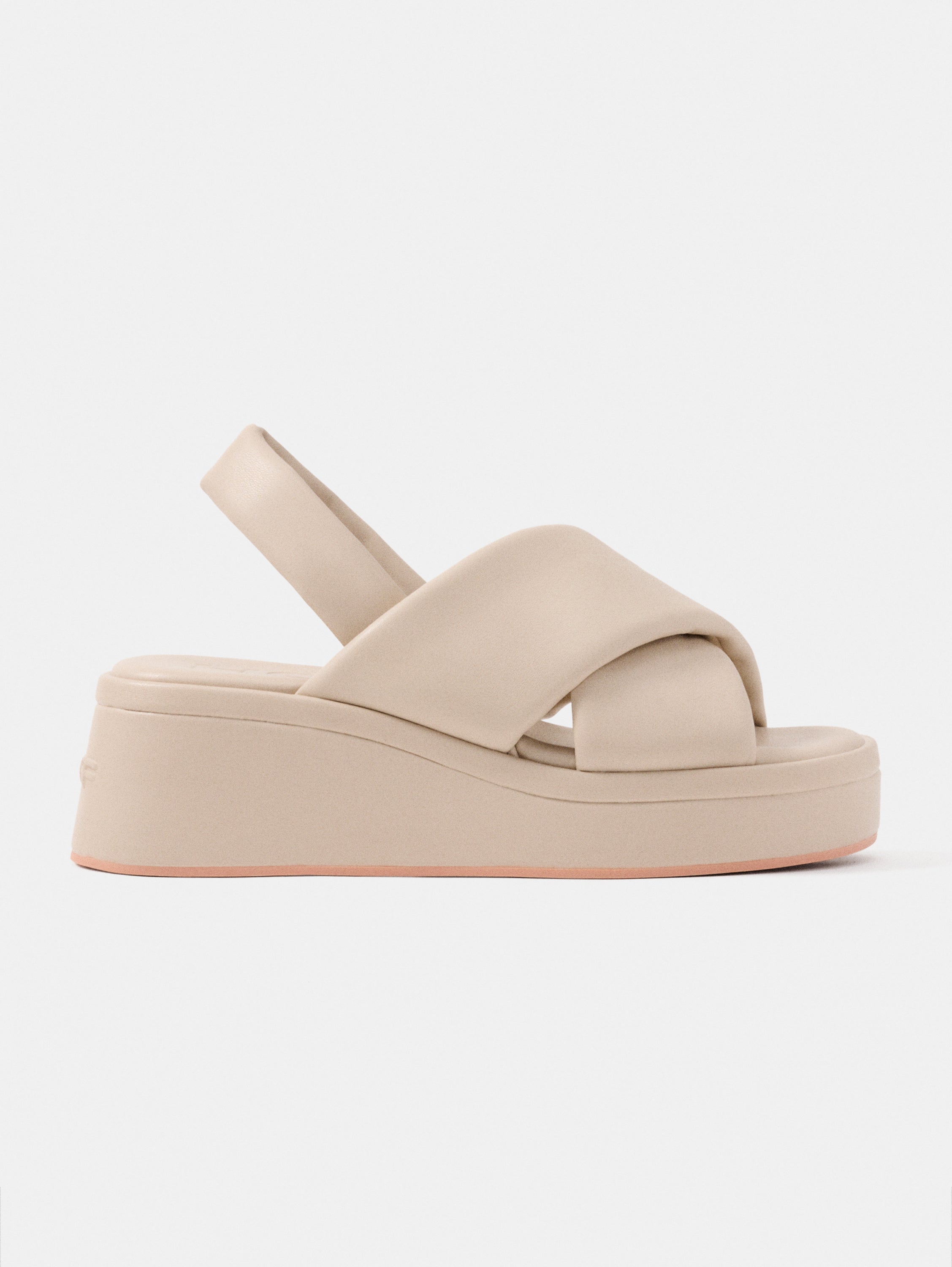 SANDALIA CUÑA MAHON OFF WHITE