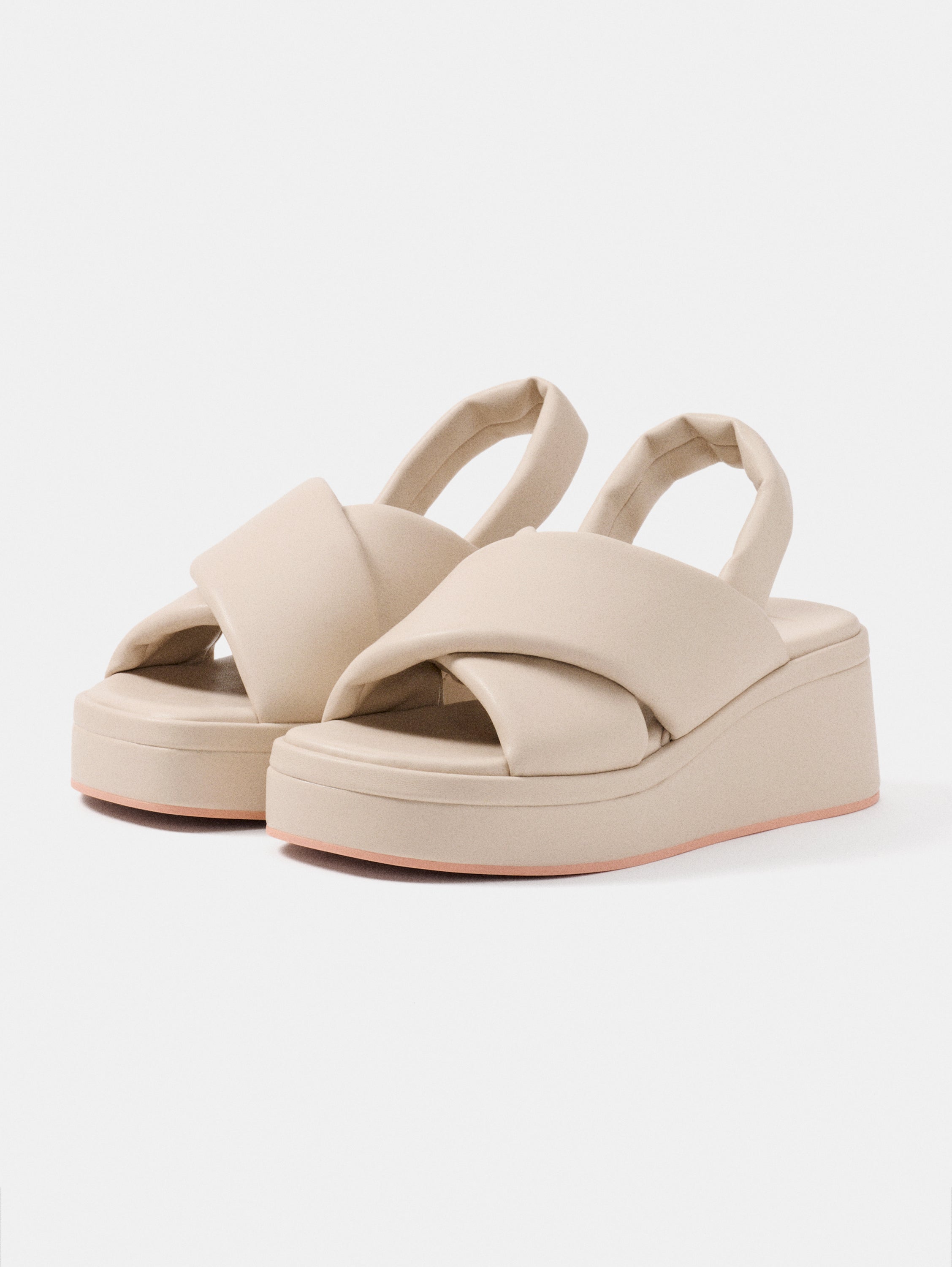 SANDALIA CUÑA MAHON OFF WHITE