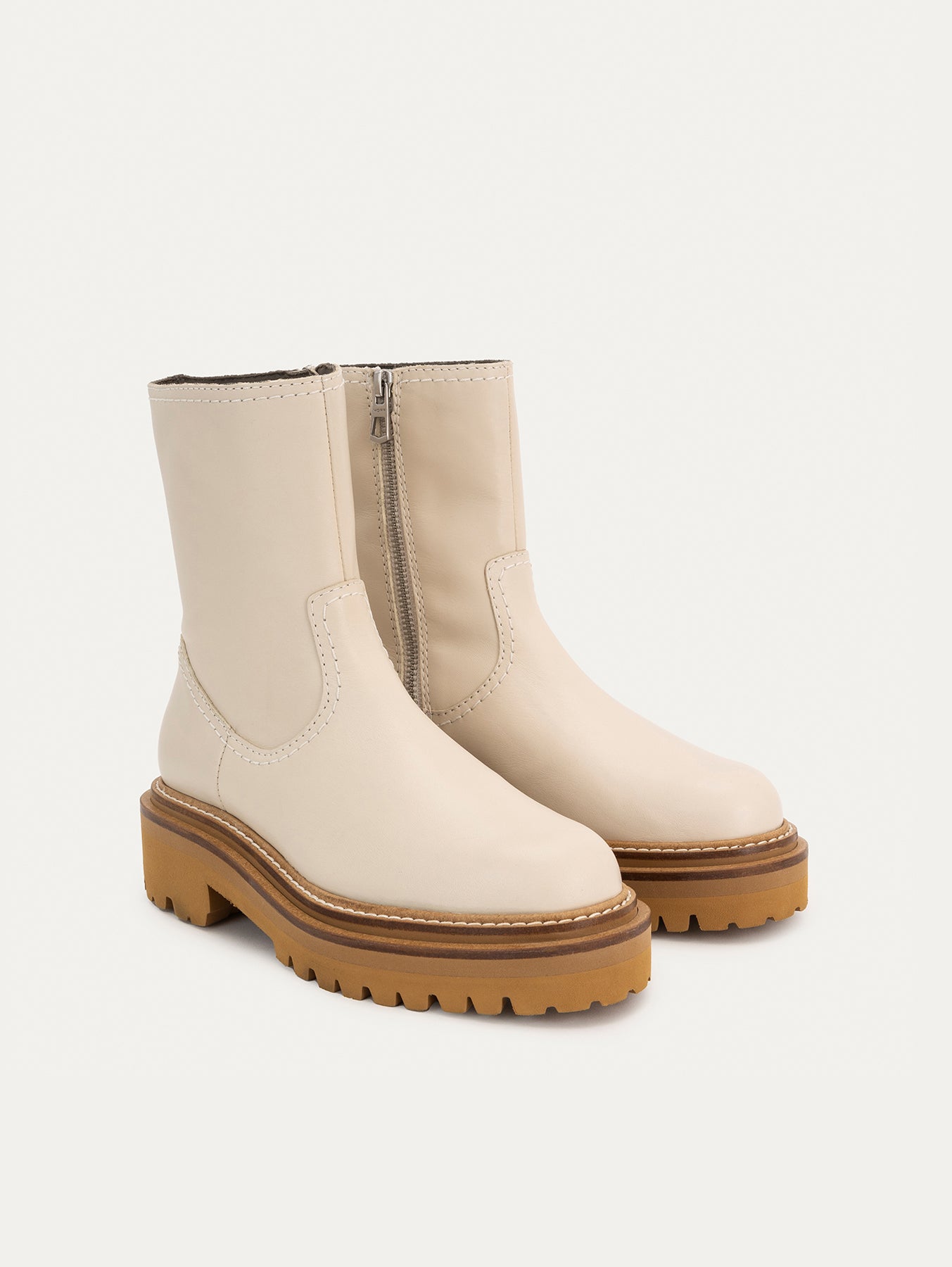 BOTA PIEL OFFICE OFF WHITE