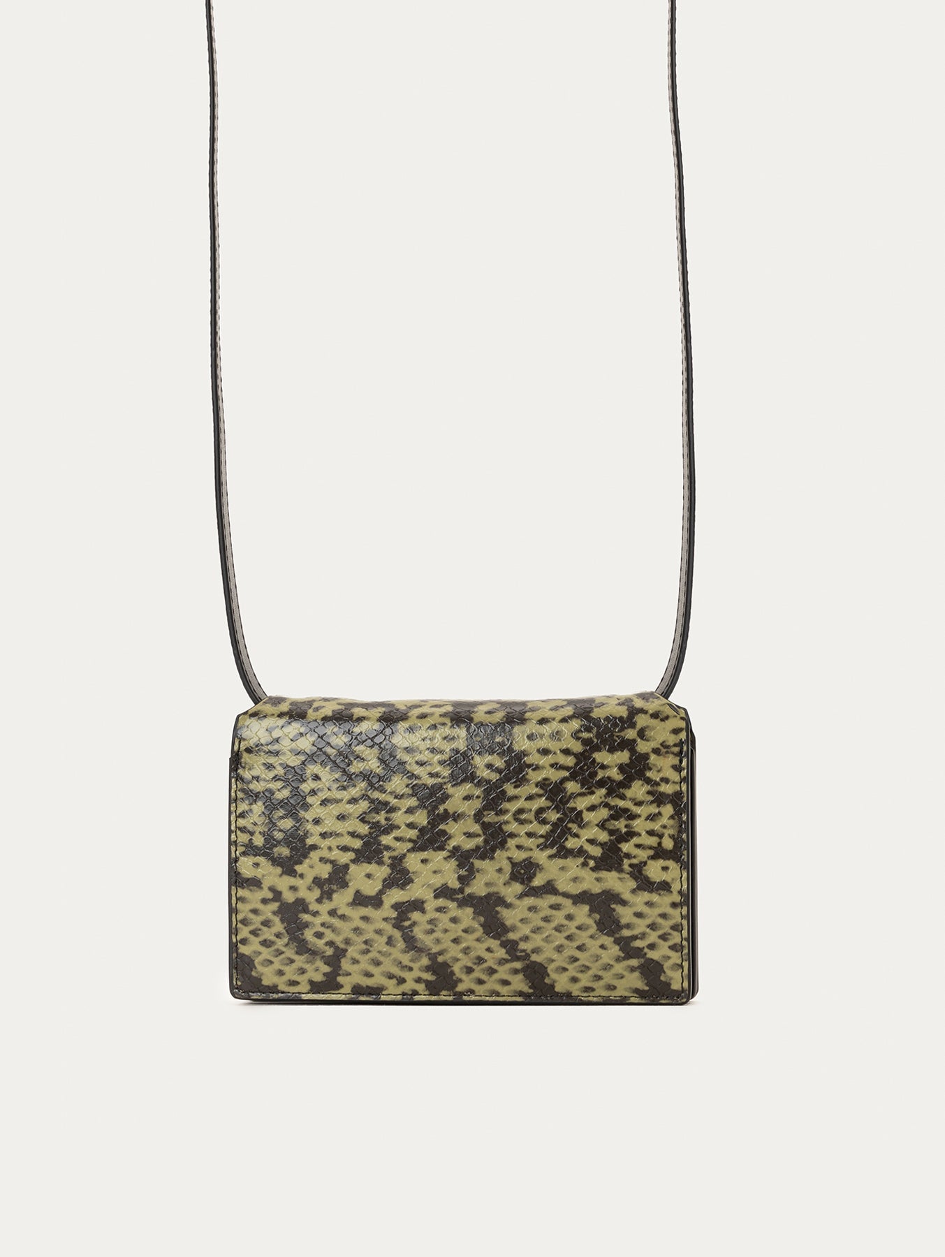 CARTERA CON CORREA ANIMAL PRINT VERDE