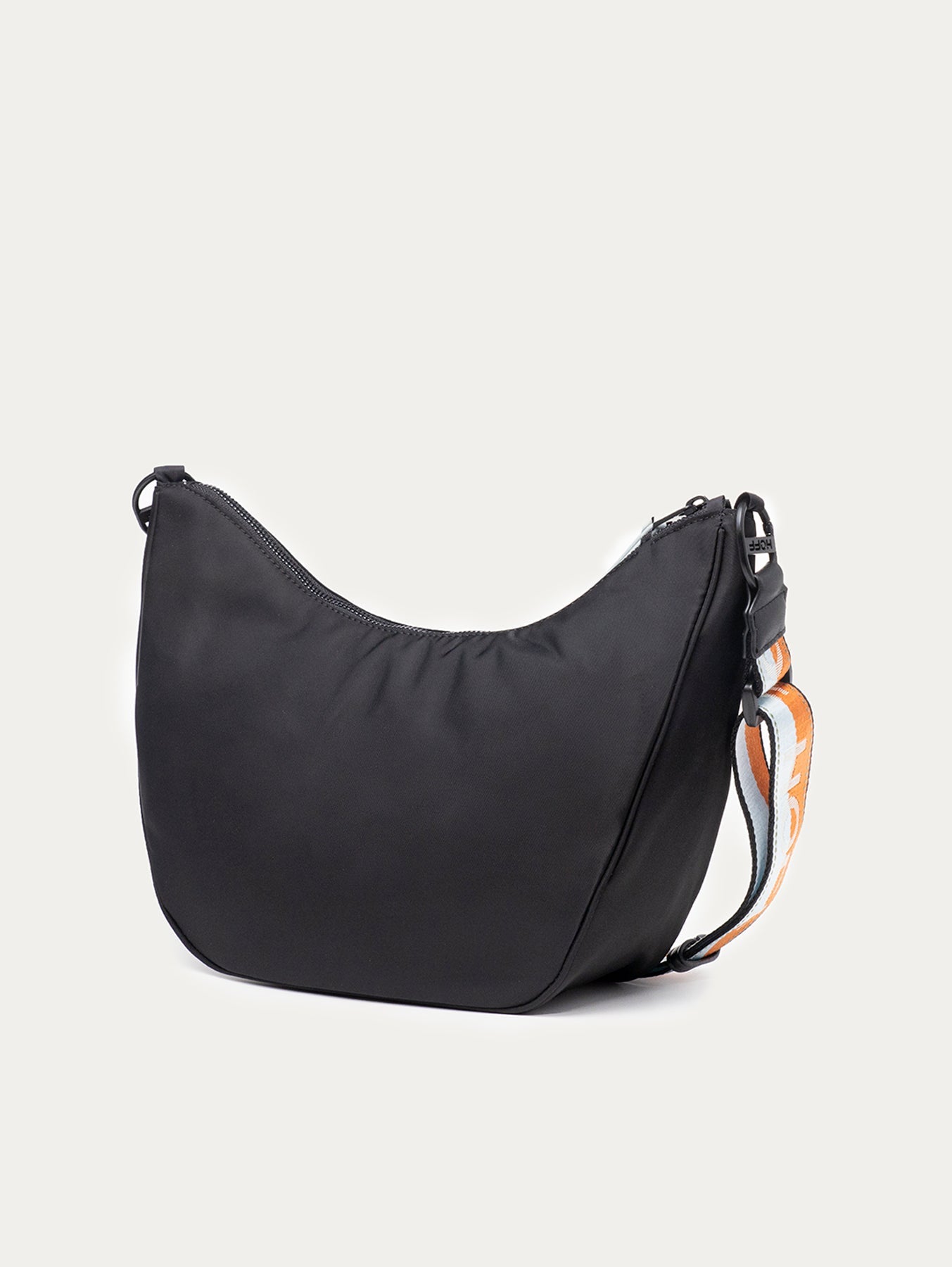 BOLSO HOBO NYLON LIBRARY NEGRO